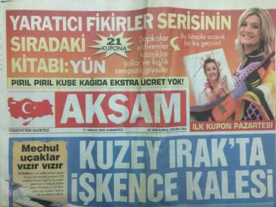 Akşam Gazetesi 17 Aralık 2005 - Orhan Pamuka Küfür,ABye Yumruk GZ29880 - 1