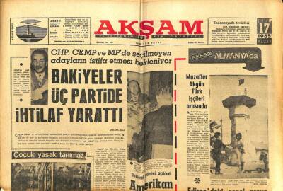 Akşam Gazetesi - 17 Ekim 1965 - Ürgüplü Rum İddialarına Cevap Verdi GZ99924 - 1