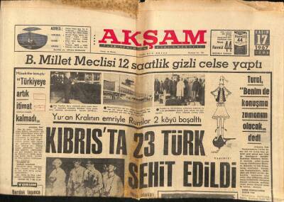Akşam Gazetesi 17 Kasım 1967 - İsveç Güzeli Sarışın Eva Dünya Güzeli Seçildi GZ87894 - 1