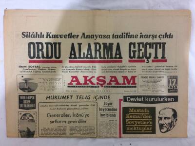 Akşam Gazetesi 17 Mayıs 1969 - Mustafa Kemalden Sovyetlere Mektuplar GZ73055 - 1