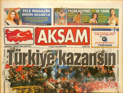Akşam Gazetesi 17 Nisan 1999 - Pentagon Asker İstedi - Amerikada Seferberlik GZ126525 - 1