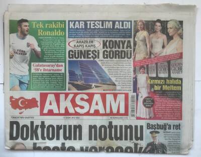 Akşam Gazetesi 17 Ocak 2012 - Doktorun Notunu Hasta Verecek GZ7416 - 1