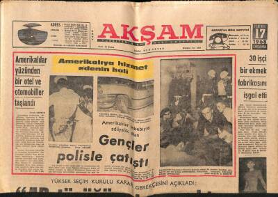 Akşam Gazetesi 17 Temmuz 1968 - 30 İşçi Bir Ekmek Fabrikasını İşgal Etti GZ79526 - 1