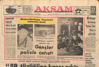 Akşam Gazetesi 17 Temmuz 1968 - Amerikalıya Hizmet Edenin Hali GZ119231 - 1