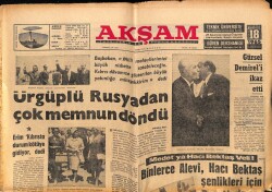 Akşam Gazetesi 18 Ağustos 1965 - Ürgüplü Rusyadan Çok Memnun Döndü GZ60427 - 1