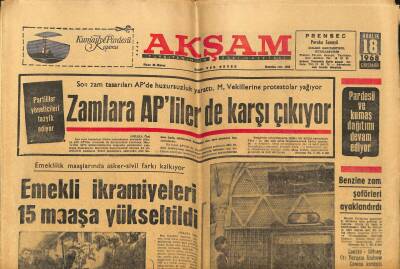 Akşam Gazetesi 18 Aralık 1968 - Emeli İkramiyeleri 15 Maaşa Yükseltildi GZ97817 - 1