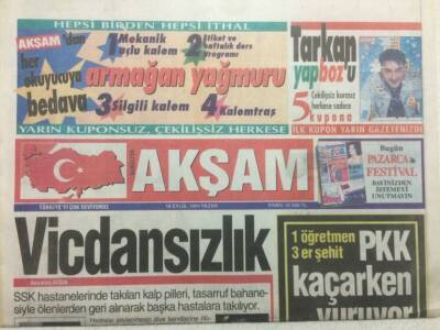 Akşam Gazetesi 18 Eylül 1994 - Hizbullah Köyüne Girdik GZ47999 - 1