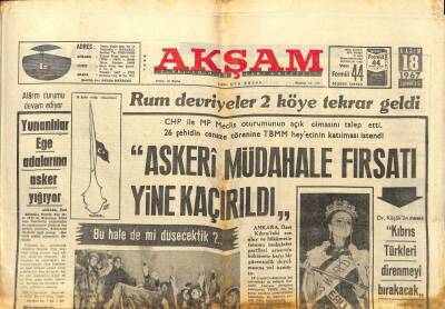 Akşam Gazetesi 18 Kasım 1967 - Perulu Kraliçe Milyoner Oldu - Yunanlılar Ege Adalarına Asker Yığıyor GZ88345 - 1