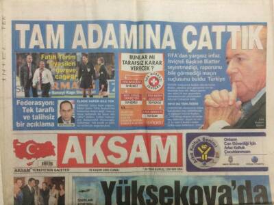 Akşam Gazetesi 18 Kasım 2005 - Tam Adamına Çattık GZ29887 - 1