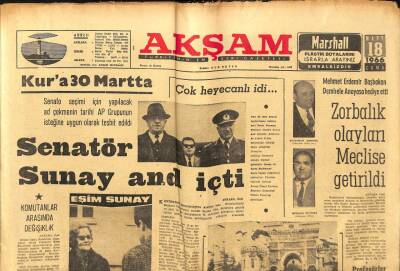 Akşam Gazetesi - 18 Mart 1966 - Sahura Yalçın İle İsmet Altılar Almanyadan Gelirken Öldüler GZ99900 - 1