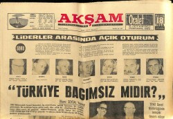 Akşam Gazetesi 18 Mayıs 1966 - Liderler Arasında Açık Oturum GZ60466 - 1