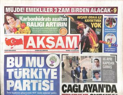 Akşam Gazetesi 18 Nisan 2015 - Saddamın Generali El Duri Öldürüldü GZ113312 - 1