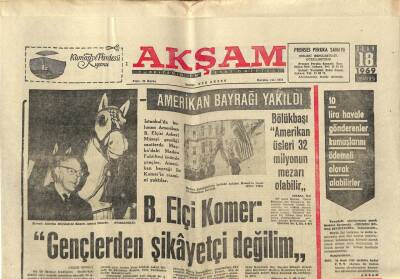 Akşam Gazetesi 18 Ocak 1969 - Bebek Belediye Gazinosu Perihan Altındağ Sözeri Dev Boy Afişi GZ92398 - 1