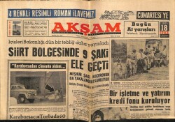 Akşam Gazetesi 18 Temmuz 1962 - Siirt Bölgesinde 9 Şaki Ele Geçirildi GZ66226 - 1