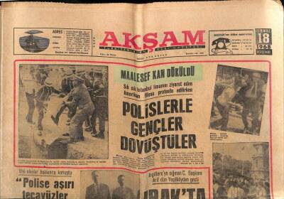 Akşam Gazetesi 18 Temmuz 1968 - Audrey Hepburn Gazetecilerden Kaçtı GZ79508 - 1