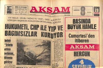 Akşam Gazetesi 19 Aralık 1963 - Kennedynin Otopsi Raporu Açıklandı GZ87788 - 1