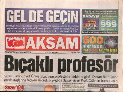 Akşam Gazetesi 19 Aralık 2000 - Ali Ağcanın Cezası Kesildi - Siber Korsanların Milenyum Saldırısı GZ92537 - 1