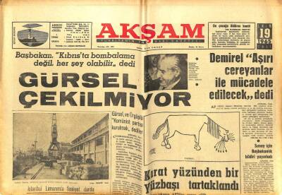 Akşam Gazetesi - 19 Ekim 1965 - İstanbul Limanında Faaliyet Durdu GZ99922 - 1