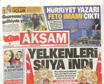 Akşam Gazetesi 19 Ekim 2015 - Horasan Grubunun Lideri Öldürüldü - Rekerin Hayati Tehlikesi Yok GZ117188 - 1
