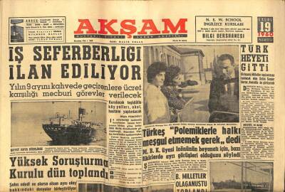 Akşam Gazetesi - 19 Eylül 1960 - İş Seferberliği İlan Ediliyor GZ99658 - 1