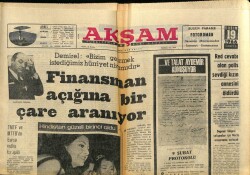 Akşam Gazetesi 19 Kasım 1966 - Romen Tankeri Bir Motor Batırdı 7 Kişi Öldü GZ60560 - 1