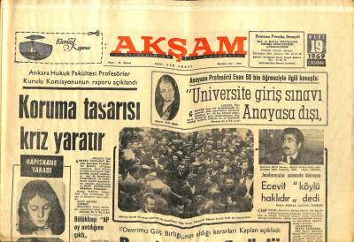 Akşam Gazetesi - 19 Mart 1969 - Devrimciler 5 Yönlü Savaş Açtı GZ99774 - 1