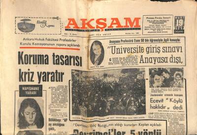 Akşam Gazetesi 19 Mart 1969 - Dündar Kılıçın Adamları Tutuklandı GZ109863 - 1