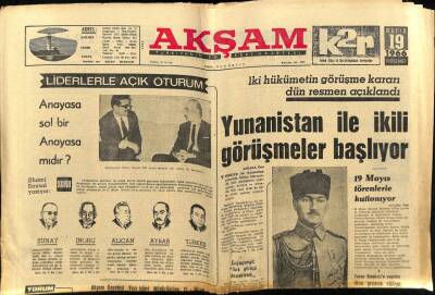 Akşam Gazetesi 19 Mayıs 1966 - 19 Mayıs Törenle Kutlanıyor GZ60467 - 1