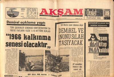Akşam Gazetesi 19 Nisan 1966 - Tahranda Dünyanın En Büyük Camii 100 Milyon Liraya Çıkacak GZ92310 - 1