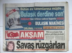 Akşam Gazetesi 19 Nisan 1996 - Savaş Rüzgarları GZ7102 - 1