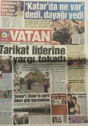 Akşam Gazetesi 19 Nisan 2008-Tarikat Liderine Yargı Tokadı GZ45334 - 2