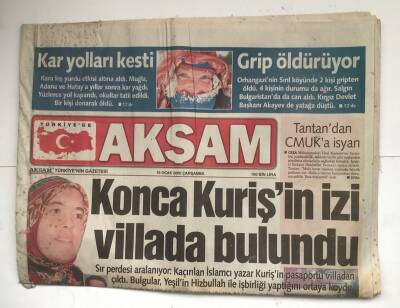 Akşam Gazetesi 19 Ocak 2000 - Grip Öldürüyor GZ5977 - 2