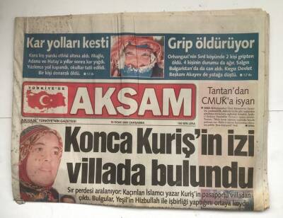 Akşam Gazetesi 19 Ocak 2000 - Grip Öldürüyor GZ5977 - 1