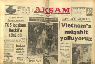 Akşam Gazetesi 19 Şubat 1967 - Cezaevinde Şiir Yazan Muhterem Nur Dün Tahliye Edildi GZ97703 - 1