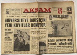 Akşam Gazetesi 2 Ağustos 1963 - Aileler Parklarda Ateş Yakarak Sabahlıyordu GZ60651 - 2
