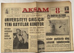 Akşam Gazetesi 2 Ağustos 1963 - Aileler Parklarda Ateş Yakarak Sabahlıyordu GZ60651 - 1