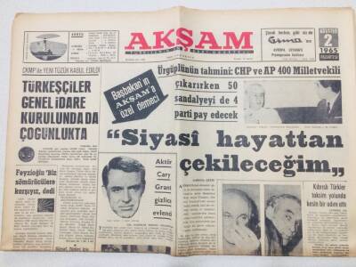 Akşam Gazetesi 2 Ağustos 1965 - Karısını Kesen Adam Kendini Ağaçtan Attı GZ53270 - 1
