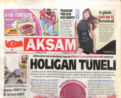Akşam Gazetesi 2 Ağustos 2013 - Yunanistan DHKP -Cye İlk Darbeyi İndirdi GZ104489 - 1