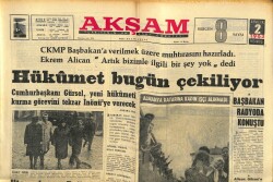 Akşam Gazetesi 2 Aralık 1963 - Hükümet Bugün Çekiliyor GZ60572 - 2