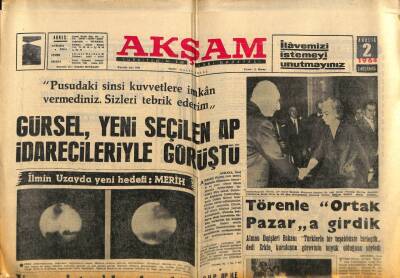 Akşam Gazetesi 2 Aralık 1964 - Gürsel , Yeni Seçilen AP İdarecileriyle Görüştü GZ60498 - 1