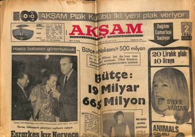 Akşam Gazetesi 2 Aralık 1966 - Kiesinger Almanya Başbakanı Oldu GZ92923 - 1