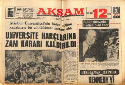 Akşam Gazetesi 2 Ekim 1964 - Fethi Doğançay , Ayrıldığı İkinci Eşine Yine Dönüyor GZ82289 - 1