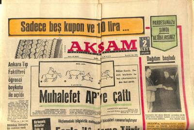 Akşam Gazetesi 2 Ekim 1968 - Fazla İlaçlama Türk Tarımını Tehdit Ediyor GZ97757 - 1