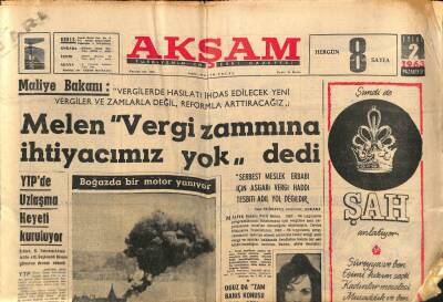 Akşam Gazetesi 2 Eylül 1963 - YTPde Uzlaşma Heyeti Kuruluyor GZ87856 - 1
