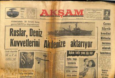 Akşam Gazetesi 2 Eylül 1967 - Ruslar Deniz Kuvvetlerini Akdenize Aktardı GZ97814 - 1