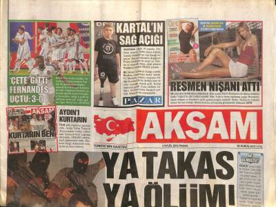 Akşam Gazetesi 2 Eylül 2012 - Cumhurbaşkanı Gül Taburcu Oldu.Sağlık Durumu İyi GZ106045 - 1