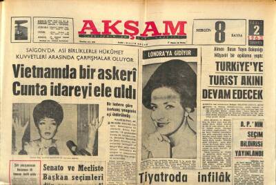 Akşam Gazetesi 2 Kasım 1963 - Pamukkalede Garip Mezarlar Bulundu GZ87794 - 1