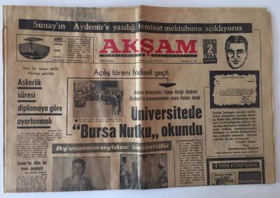 Akşam Gazetesi 2 Kasım 1966 - Meclise Yeni Bir Kanun Teklifi Getirildi Askerlik Süresi Diplomaya Göre Ayarlanmalı GZ11919 - 1