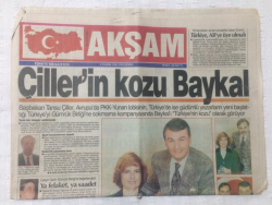 Akşam Gazetesi 2 Kasım 1995 - Çillerin Kozu Baykal - GZ17507 - 2