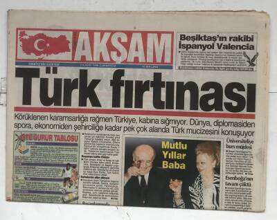 Akşam Gazetesi 2 Kasım 1996 - Erbakan Sınır Kapıları Açılacak GZ8348 - 1